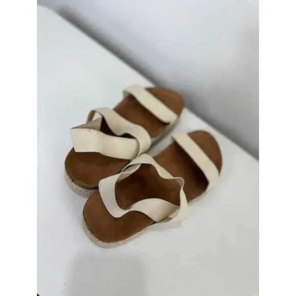 Women's Wanted Beige Strappy Platform Espadrille Sandal 8 - Picture 8 of 9